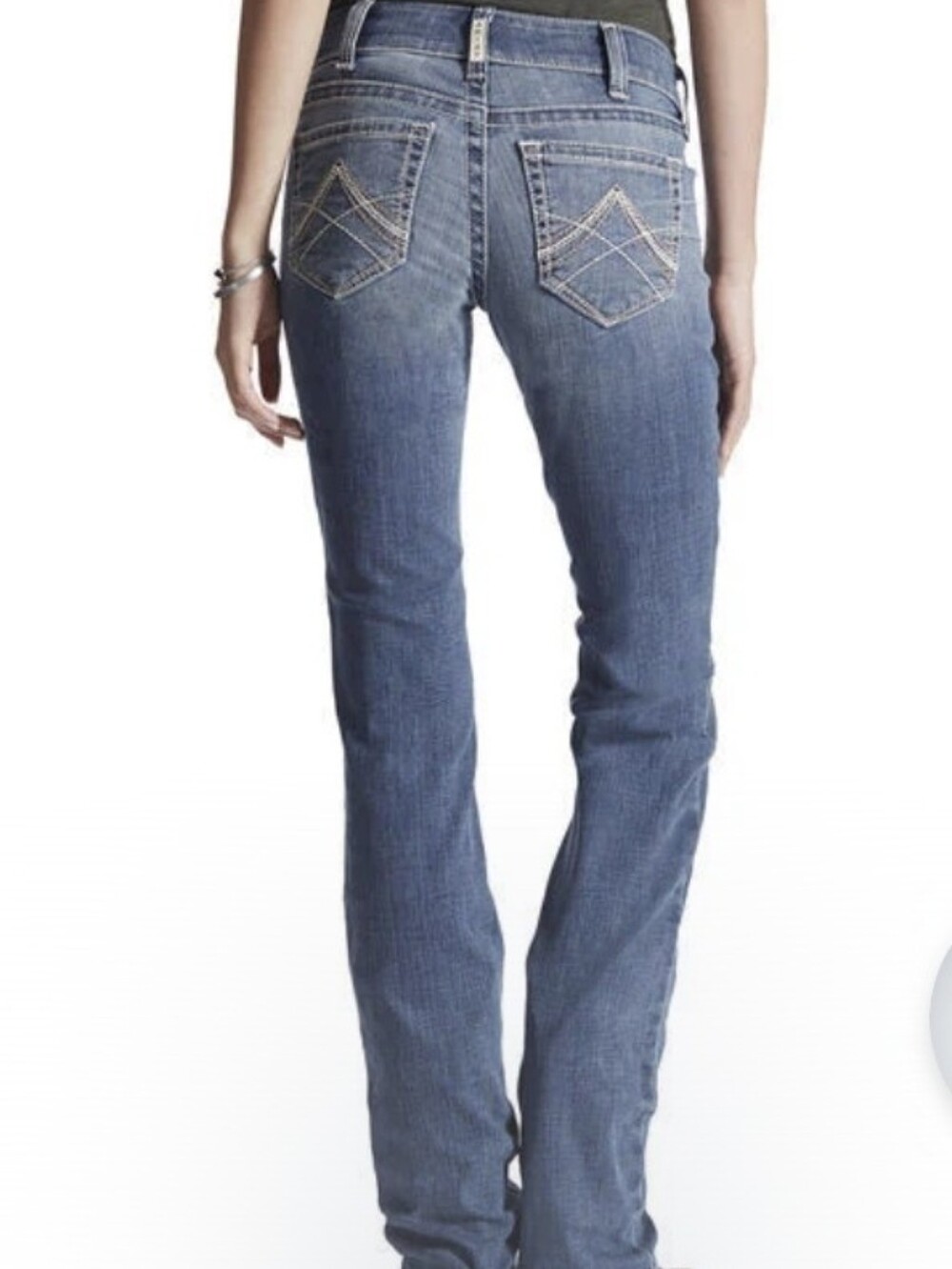 Ariat Real Denim Jeans. Very good condition -  Size 25 L Cowgirl Up.(#2068C)